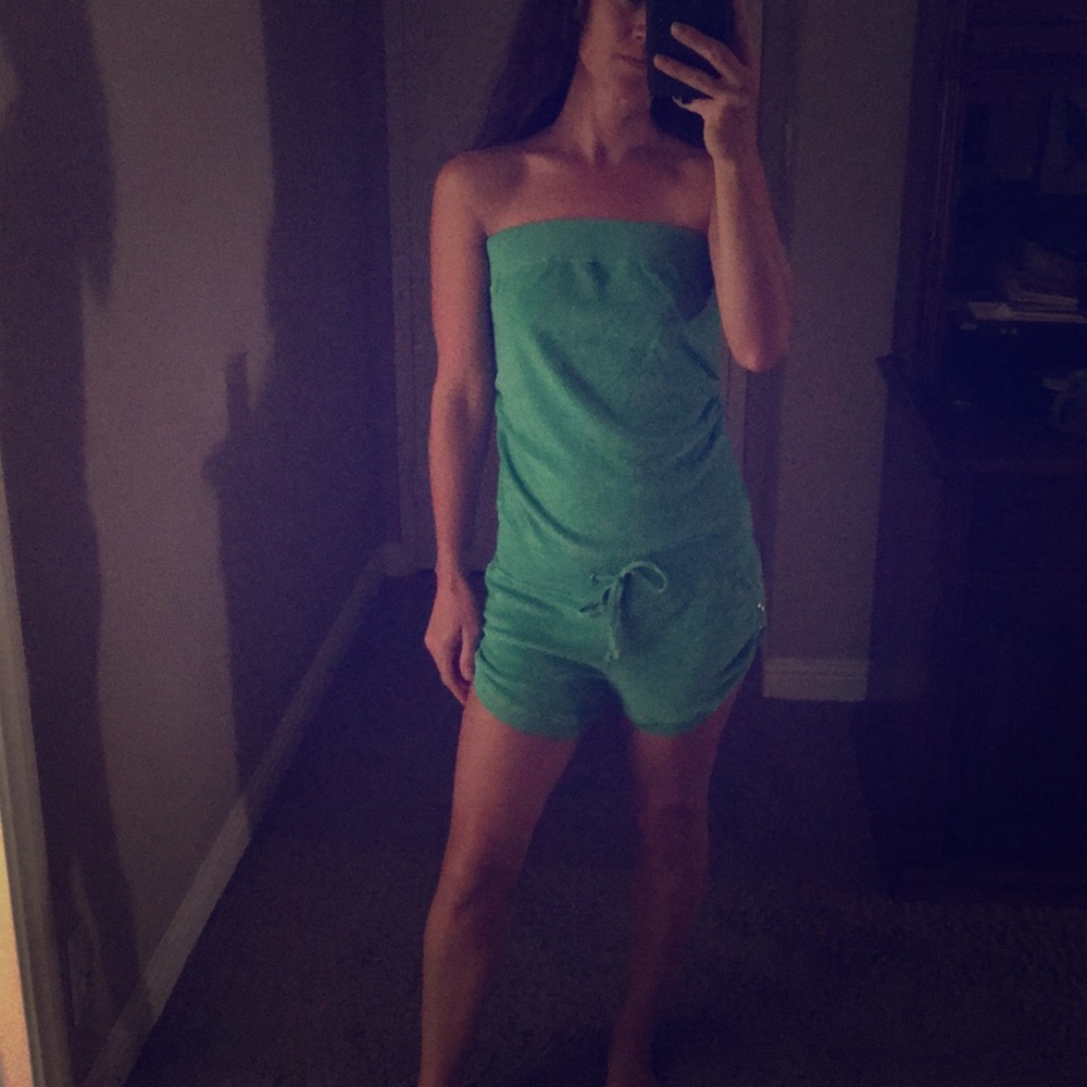 Green romper 70’s style